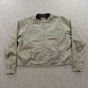 Harley Davidson Jacket Womens Extra Large Silver Reflective Full Zip Logo